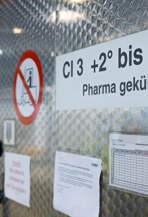 Temperature-mapped infrastructure at Zurich Hub supporting Celsius Passive shipment