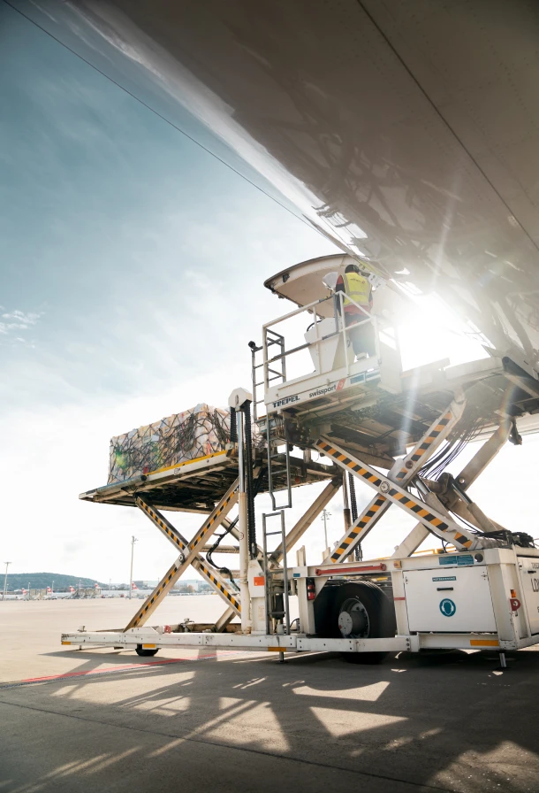 A plane is loaded