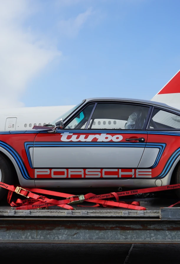 luxury car shipped as SWISS General Cargo shipment