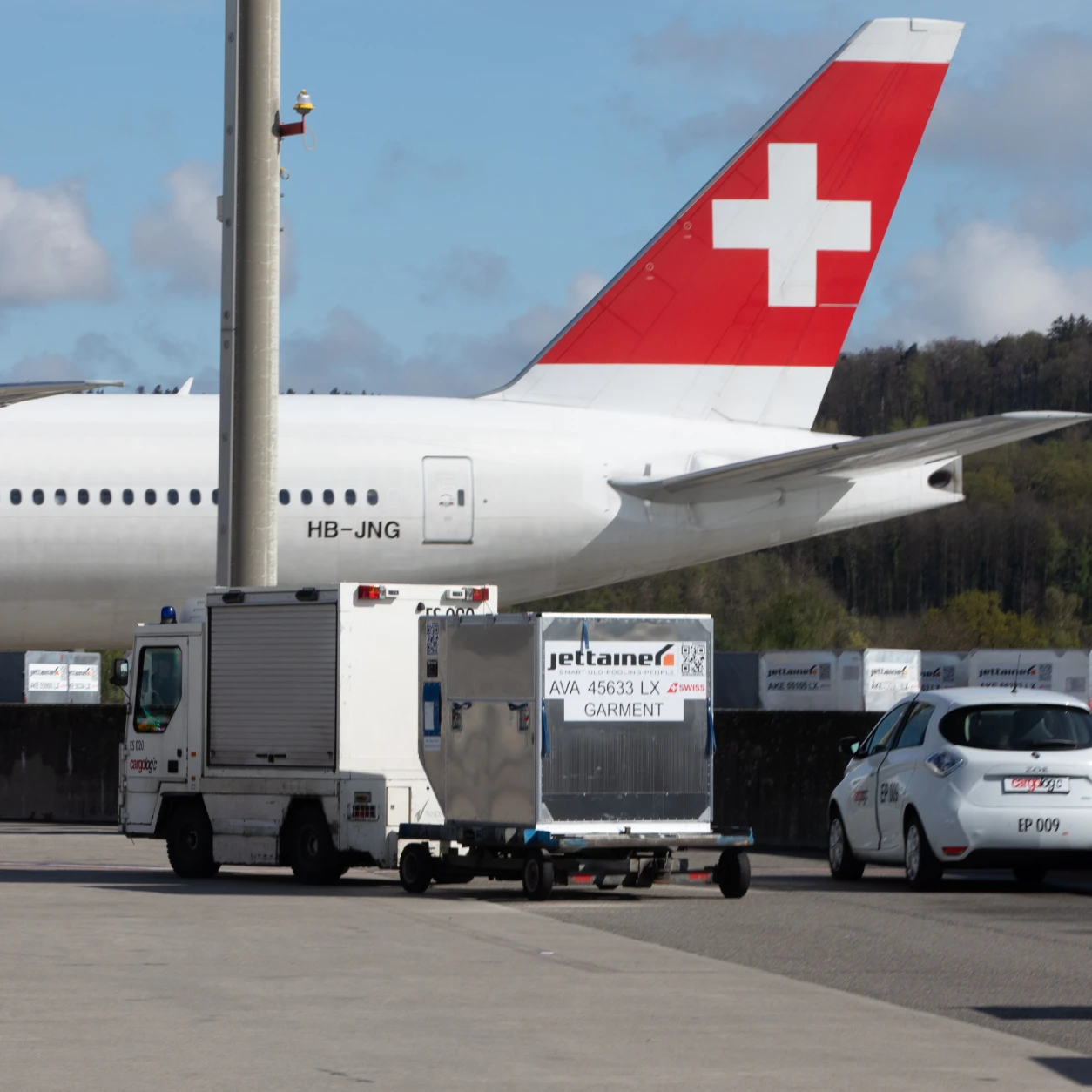 sealed container in the airport operations area